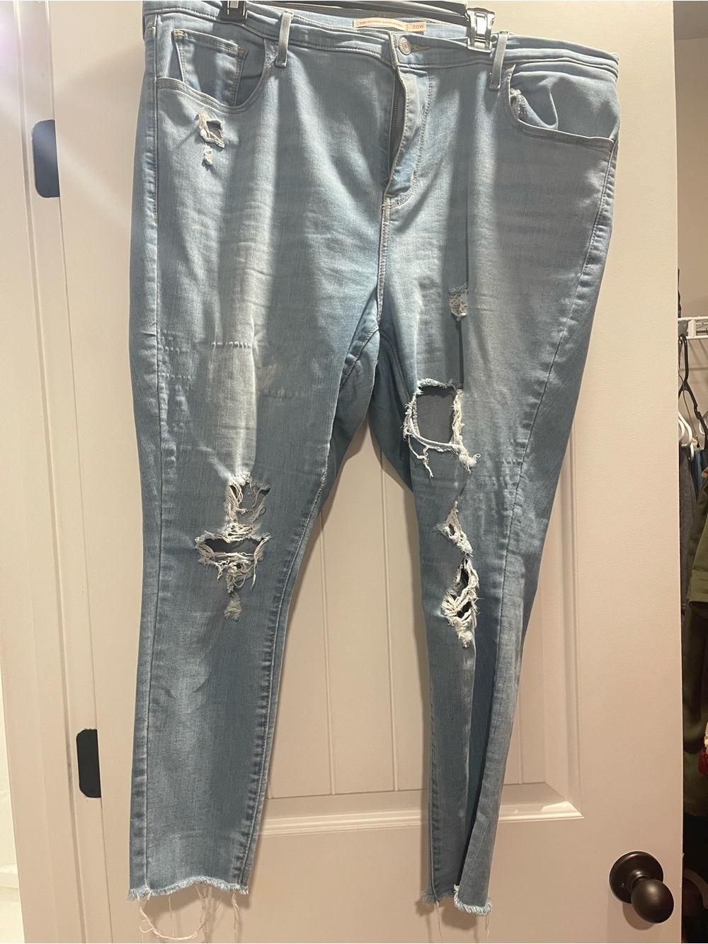 Levi's Light Blue Ripped Skinny Jeans
